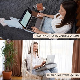 Resim Hype Store Vigo Wood - LS011 Minderli 13" ve 15.6" Laptop Sehpası 