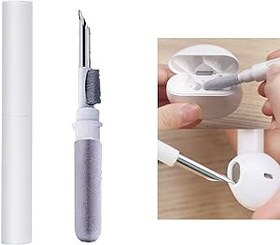 Resim YAFIYGI Yumuşak Mikrofiber Fırçalı Kulaklık Temizleme Kiti 3'ü 1 Arada Şarj Kutusu Temizleyici Kalem, Bluetooth Kulaklık ve Kulaklık Temizleme Kiti (Beyaz) 
