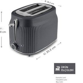 Resim Karaca Massimo 2 Dilim Ekmek Kızartma Makinesi 