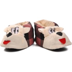 Resim Ayakmod Köpekli Pembe-Siyah-Bej Kadın Panduf 