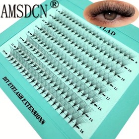 Resim AMSDCN 8 Sıralı Prefabrik Fan Kirpik Uzatma -10D/20D/30D/40D Kalın, D-Kıvrımlı, 8-16mm Uzunluk, Dramatik Hacim ve Çekici Göz Makyajı Yaratır, Düğünler, Partiler ve Sahne Performansları İçin Uygun, Orta Sap, Yeniden Kullanılabilir 