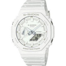 Resim Casio G-SHOCK Kol Saati GA-2100-7A7DR Beyaz Suya Dayanıklı Silikon Kordonlu Fonksiyonel 