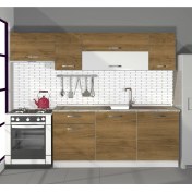 Resim Decoraktiv Ekol 240 MDF Hazır Mutfak Dolabı - Tezgah Dahil - Naturel Pera 