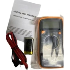 Resim Grains Global XL830L Dijital Multimetre LED Ekranlı Avometre Mini Ölçü Aleti 9V Pil Hediyeli Cep Multimetresi 