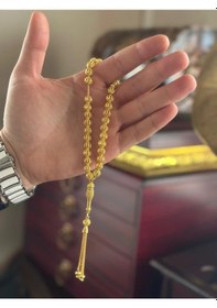 Resim 925 Ayar Altın Kaplama Gümüş Tesbih 