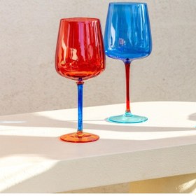 Resim The Mia Şarap Kadehi Mavi 600 Ml Çok Renkli 