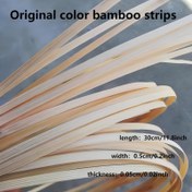 Resim 50 Adet Orijinal Renkli Bambu Şeritler, 5mm Genişlik, 0.5mm Kalınlık, 300mm Uzunluk, DIY El Sanatları Dokuma Malzemeleri, El Yapımı Zanaatkar Aletleri 