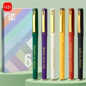 Resim 6'lı WQN Jel Mürekkep Kalemler, 0.7mm İnce Uç, Ergonomik Mat Kaymaz Tutuş, Çeşitli Renkler, Plastik Malzeme, Tüylenme Yok, Okul ve Ofis İçin Pürüzsüz Yazım, Motivasyonel Kalemler|Şık Jel Kalemler|Mat Bitişli Kalem, Yazım İçin Kalemler 