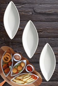 Resim nazen MimHome Zen 22cm 9"inch Sade Beyaz Çerezlik:HORECA Serpme Kahvaltı Servis, Sunum 