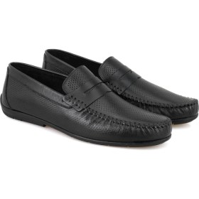 Resim Desa Daniel Siyah Erkek Deri Loafer 