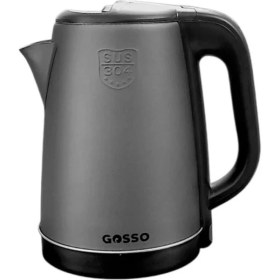 Resim Yasemin 2.2 Lt Çelik Kettle Antrasit, Dayanıklı ve Şık Tasarım 