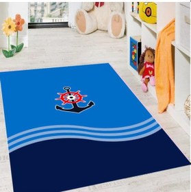 Resim Halıportalı 3 Boyutlu Çocuk Odası Halısı I-B-418 Mavi 