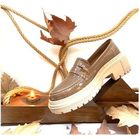 Resim New Optimal Loafer Hakiki Deri Ortopedik Kadın Günlük Ayakkab Vizon 