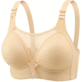 Resim 1pc EssElegance Elegant Kablosuz Sütyen, Naylon %95 Elastan %5, Rahat ve Nefes Alabilen Delikli Tasarım, Düzenlenebilir Askılı Olmayan Sütyenlikli Kadınlar İçin 