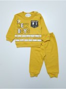 Resim AyCaTa Erkek Bebek Takım New Boys Yazılı Sarı Erkek Bebek Giyim Takımı Kıyafeti 