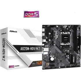 Resim ASROCK A620M-HDV/M.2 DDR5 HDMI-DP TYPE-C PCIE 4.0 AM5 mATX 