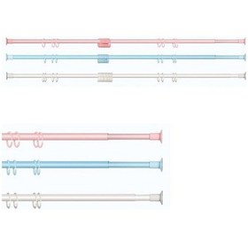 Resim Banyo Perde Borusu Halkalı Düz 200 cm Çok Renkli 