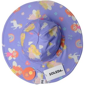 Resim Soleda Uv Korumalı Çift Taraflı Ayarlanabilir Bebek Çocuk Şapkası Fairy Garden Açık Mor 