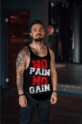 Resim Freeyez No Paın No Gaın Gym Fitness Tank Top Sporcu Atleti 