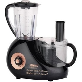 Resim Stilevs Robotek Pro Mutfak Robotu 500-1500 Watt Pembe Plastik Malzeme ile Ergonomik Tasarım 