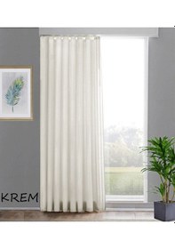 Resim Güneşlik Perde Lüks Saten Krem Beyaz – Modern House 