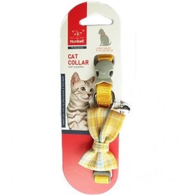 Resim Nunbell Çıngıraklı Fiyonk Papyon Kedi Boyun Tasması 23-35 Cm Sarı 