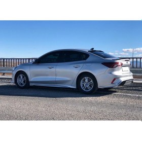 Resim Ford Focus 4 Sedan Marşpiyel Seti 2019-2022 Mat Siyah Plastik 