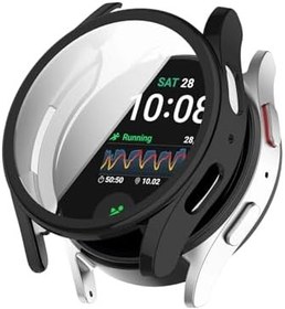 Resim Microcase Samsung Watch 7 40mm Önü Kapalı Silikon Kılıf - AL3173 (Siyah) 