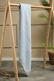 Resim Caline Baby 2 Kat Çizgili Müslin Kundak Bezi 20/20 - 120x120 Cm Mavi 