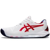 Resim Asics Gel-Resolution 8 L.E. Beyaz/Kırmızı Erkek Tenis Ayakkabısı Asics