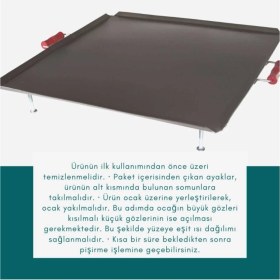 Resim First Work Ocak Üstü Kare Sac Bazlama Börek Katmer Sacı 