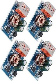 Resim aqxreight 4 Adet StepDown Modülleri Telefon Şarjı Için Ayarlanabilir DC Dönüştürücüler Araba Şarjı Sürüş Kaydedici Güç Kaynağı Voltaj Kısa Devre 5V Varsayılan giriş Girişi şarj Protokolleri 