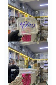 Resim figanlar ambalaj Yüksek Kalite Plastik Sızdırmaz Kap 150 gr Cc Kullan At Tek Kullanımlık Plastik Kapaklı Kase 50 Adet 