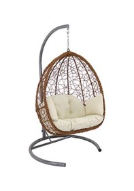 Resim Monalin Home Garden Sofya Rattan Mix El Örgüsü Bahçe & Balkon & Teras Salıncağı Kahverengi 