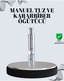 Resim Tuz Ve Kararbiber Öğütücü - Şeffaf Akrilik Hazne 