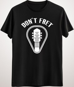 Resim GreenMint Unisex Siyah Gitar Guitar Themed Gift Dont Fret 