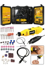 Resim Dragro Alman 400 Watt 350 Parça 60.000 Rpm 6 Kademe Devir Ayarlı Hobi Gravür Seti Mini Taşlama Makinesi 