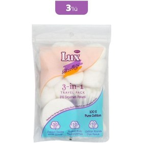 Resim Lux 3'ü 1 Arada Makyaj Temizleme Pamuğu 3'lü 
