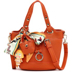 Resim Women's Orange Long Strap Mini Shoulder Bag 