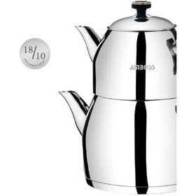 Resim Teadora 4 Parça Paslanmaz Çelik Büyük Boy Çaydanlık Gri 