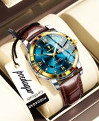 Resim POEDAGAR 1251 Klasik Tsarım Deri Kordon Lüks Erkek Kol Saati 