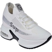 Resim Guja İçten Dolgu Tabanlı Triko Kadın Spor Ayakkabı GJ-3003 BEYAZ 