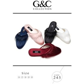 Resim Gc Terlik 245 Kadın Önü Tüylü Ev Terliği-siyah Siyah 