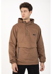 Resim Maraton Sportswear Comfort Erkek Kapşonlu Uzun Kol Basic Taba Yağmurluk 21353-taba Taba 