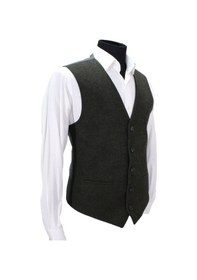 Resim Mentor Regalo Erkek Yelek V Yaka Yeşil Yün 50566 