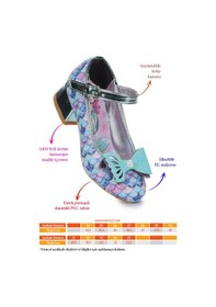 Resim Kiko Kids Deniz Kızı İnci Fiyonklu Simli Kız Çocuk Topuklu Abiye Ayakkabı Su Yeşili Su Yeşili 