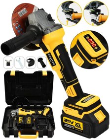 Resim CRAFTERTOOLS Germany 21 V Çift Akülü Kömürsüz Motor Dijital Ekran 125mm Şarjlı Avuç Taşlama 