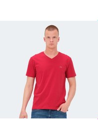 Resim Slazenger KAIJA Erkek V Yaka Kırmızı Tişört 