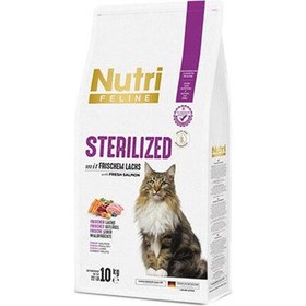 Resim Nutri Feline Sterilised Somonlu Tahılsız Kısırlaştırılmış Kedi Maması 10 Kg 