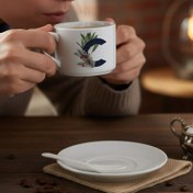 Resim Kişiye Özel Harfli Nescafe Fincanı Kaşık Hediyeli 